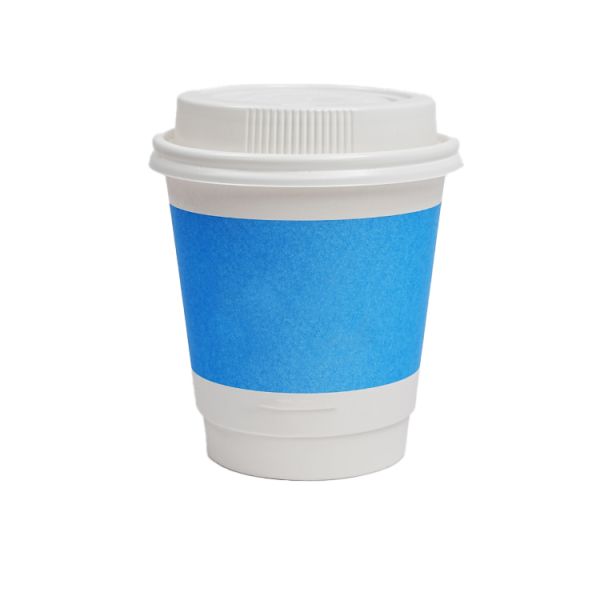 Eco-friendly coffee paper cup custom printed logo double wall hot drink paper cup with lid