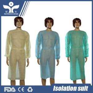14gsm-40gsm Medical Isolation Gowns Disposable With Knitted Cuff