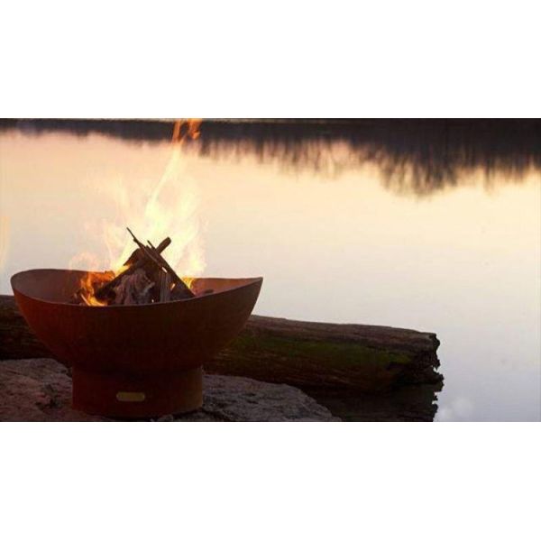 Steel Bowl Fire Pit Wood Burning Fire Pit Patio Decor Corten Steel Fire Pit