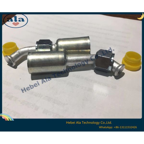 Buy #6 #8 #10 #12 Al joint with iron jacket ac fitting Female Flare Auto AC hose fittings 45 DEGREE AC hose end connector at wholesale prices