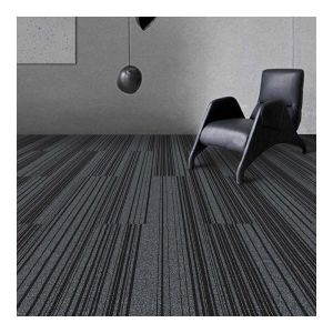 PP Level Loop Pile 25cm X 100cm Carpet Tiles Easy To Install