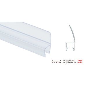 Frameless Sliding Shower Door Vertical Seal Strip PVC Water Retaining Fittings