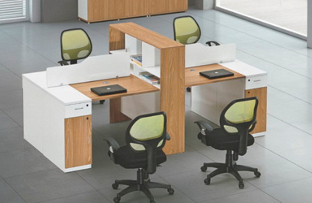 Buy modern 4 seats office desk workstation in warehouse in Foshan at wholesale prices