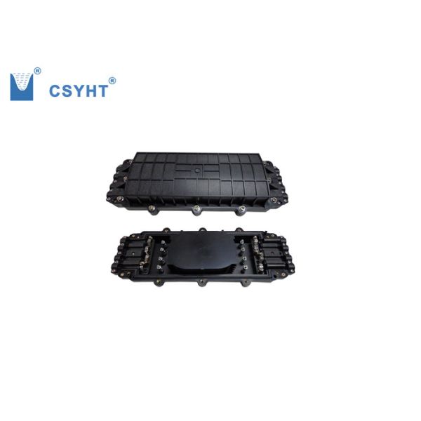 Buy Horizontal Type Fiber Optic Closure Outdoor Aerial Hanged For 12 - 144 Fiber Splicing at wholesale prices