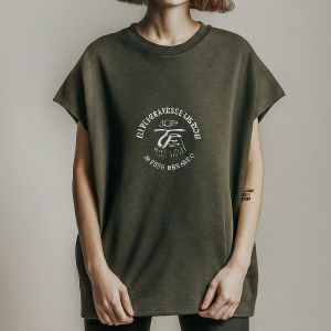 Graphic Oversize Custom Women'S T Shirts 220 Grams with Knitted Fabric Round