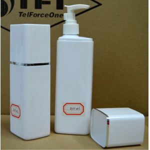 500 ml Pressure square white shampoo cleanser bottles