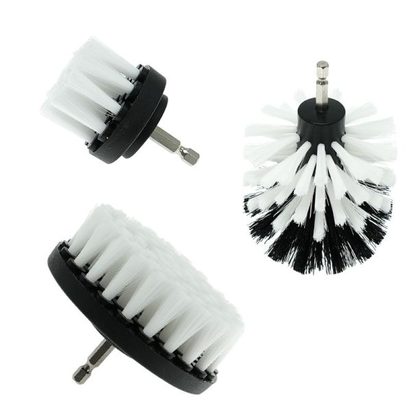 Grey Brush Set For Drill Cleaning Brush Attachment