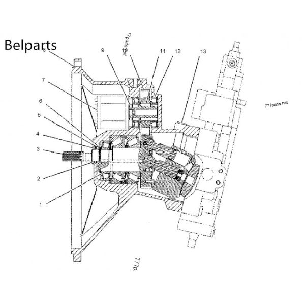 Drive Shaft A8V0200 E330C Excavator Hydraulic Pump Parts E345B DH420 DH500-7 LG360