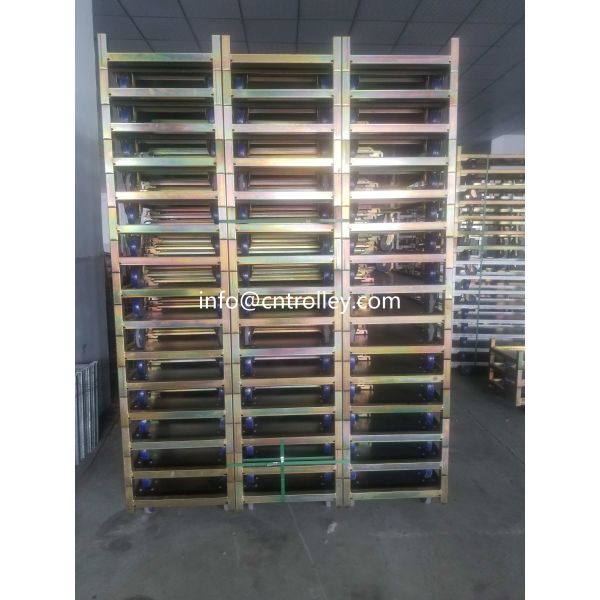 Metal Mesh Seedling Cart Danish Flower Cart With PP Wheel