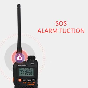 Baofeng UV-3R Dual Band Walkie Talkie with 1-5KM Talk Range 16 Storage Channels