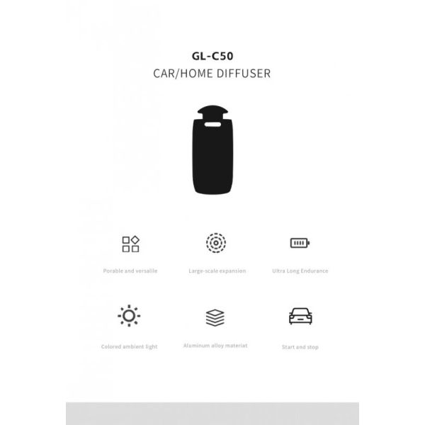 Aroma diffuser in use within vehicle interior