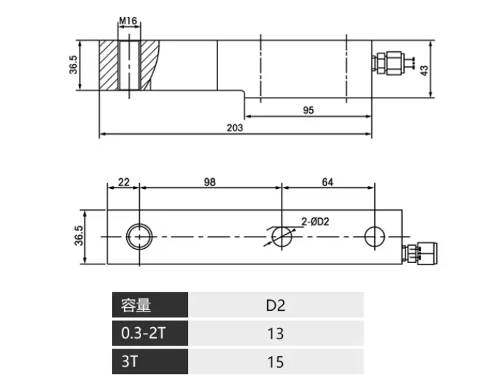 2t Electronic Floor Forklift Platform Weighing Scale Stock Single Weigh Module Cantilever Shear Beam Load Cell Sensor