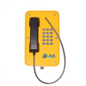 SIP2.0 Waterproof Emergency Phone , 75-90db Industrial Telephone With Keypad
