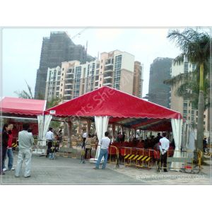 Coloured Temporary Fabric Structures Unique Marquees A-Shaped Roof Top Style