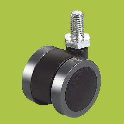 Buy Thread Stem Furniture Caster Double Wheels,PVC Pipe Furniture Casters at wholesale prices