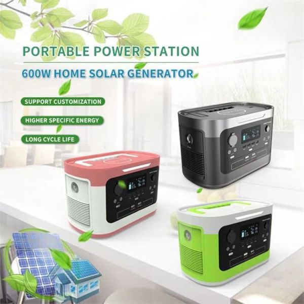 600W Solar Portable Power Station Generator Phone High Capacity Bank Supply