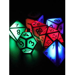 Quality Hot selling Polyhedral Luminous Night Light In The Dark led Dice Set for sale