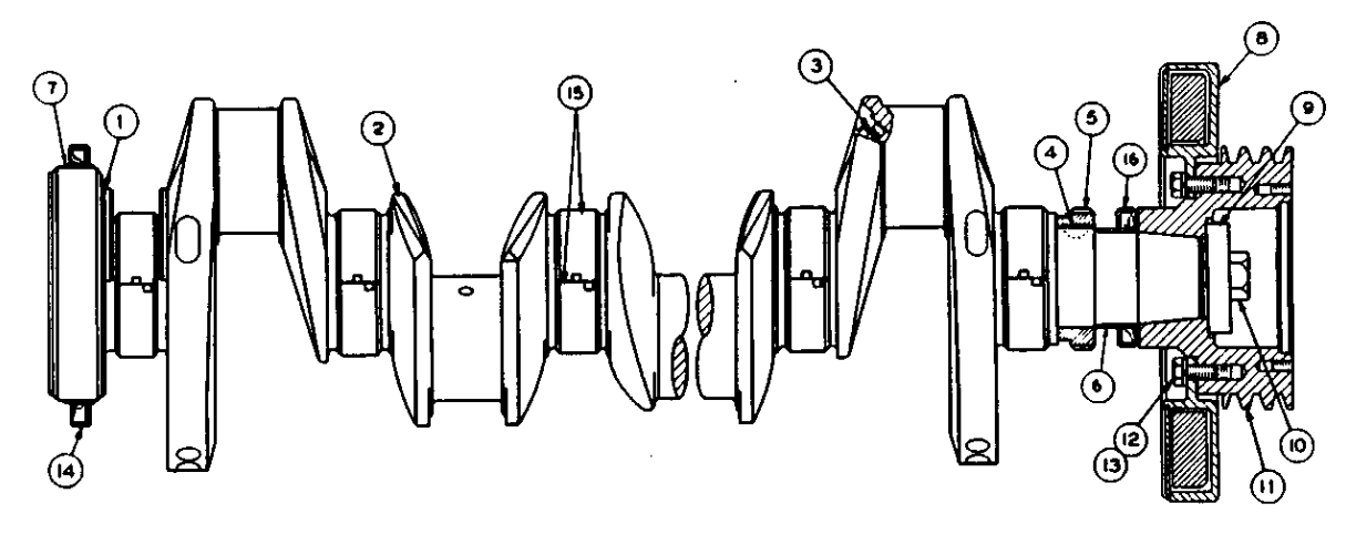4N7693 4N7696 4N7699 Crankshaft Excavator Spare Parts Fitting For 3306 235 235B 235C