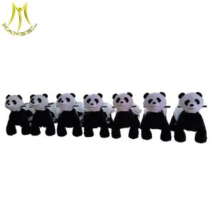 Hansel coin operated plush walking bear stuffing animal machine riding panda toy