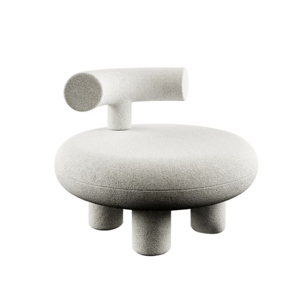 Buy Hotel Modern Upholstered Dining Chairs Wool Fabric Single Seater Lounge at wholesale prices