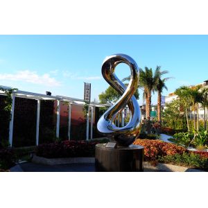 Stainless Steel Contemporary Abstract Sculpture Polished Mirror Finishing