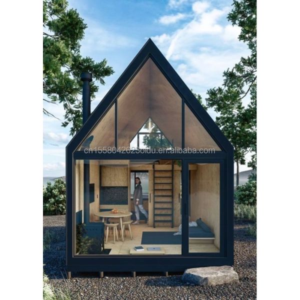 Hotel Triangular Container House with Prefabricated Steel Structure and Sandwich