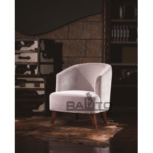 classic style white fabric single sofa,#K621