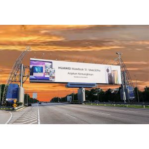 China Outdoor Advertising Sign Highway Billboard Gantry Steel Structure on sale