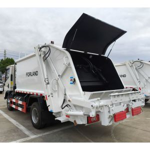 Cheap Price 4x2 8CBM Compactor Garbage Truck With Sidecar Hitch Bucket for City