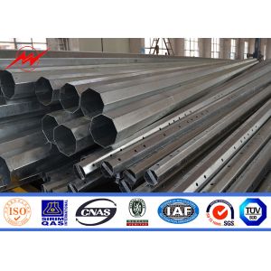 Polygonal 110KV Costa Rica Galvanized Electric Transmission Line Poles Q345