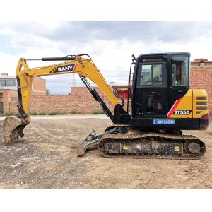 Used Sany SY55 Mini Excavator with Crawler Chain Operating Weight 5780 KG in