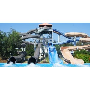 Outdoor Amuse Park Fiberglass Pool Water Slide Play Equipment