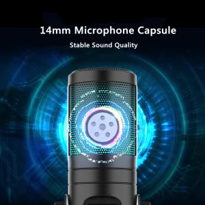 One Touch Mute USB Recording Microphone for Studio Vocal Microphone and Best