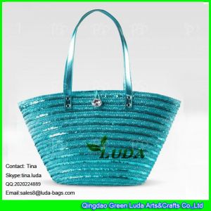 Quality LUDA wheat straw designer beach bags wholesale straw beach bags for sale