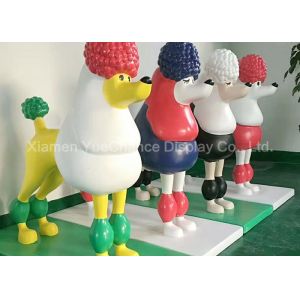 Custom Large Fiberglass Animals Fiberglass Dog Statues With Different Logo