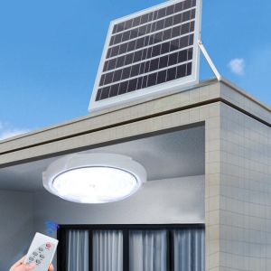 Solar Energy Powered 300W High Brightness Indoor LED Ceiling Light with Light Control