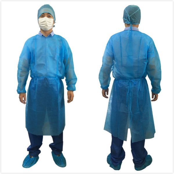 Buy Breathable Disposable Scrub Suits / Blue Scrub Suit Fluid Resistant at wholesale prices