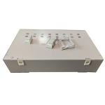 Grey 48 Port Patch Panel 2U SC Fiber Optic Distribution Box Rotation Type