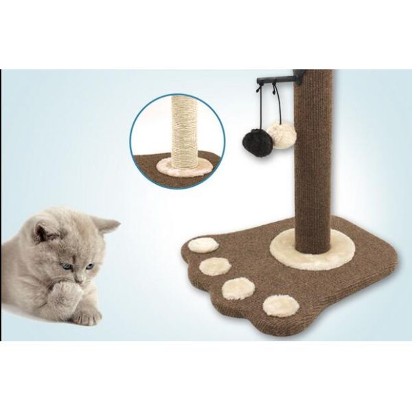Handmade Indoor Cat Scratching Tree Paw Printing Multi Toy Balls For Playing