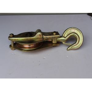 China Stringing Tools Two Wheels 30KN Aluminium Alloy Block  Pulley on sale