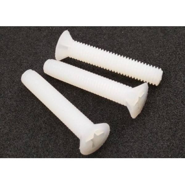 Buy Flat Head White Nylon Screw M6 Cross Recessed Plastic Fastener at wholesale prices