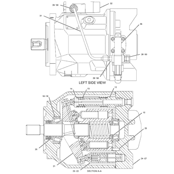 Caterpillar 2354109 Parts scheme PUMP GP-PISTON