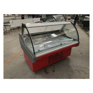 Factory Customized Curved Cooked Food Storage Display Freezer