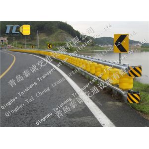 PU EVA Rotating Guardrail Anticollision With Galvanized Highway Crash Barrier