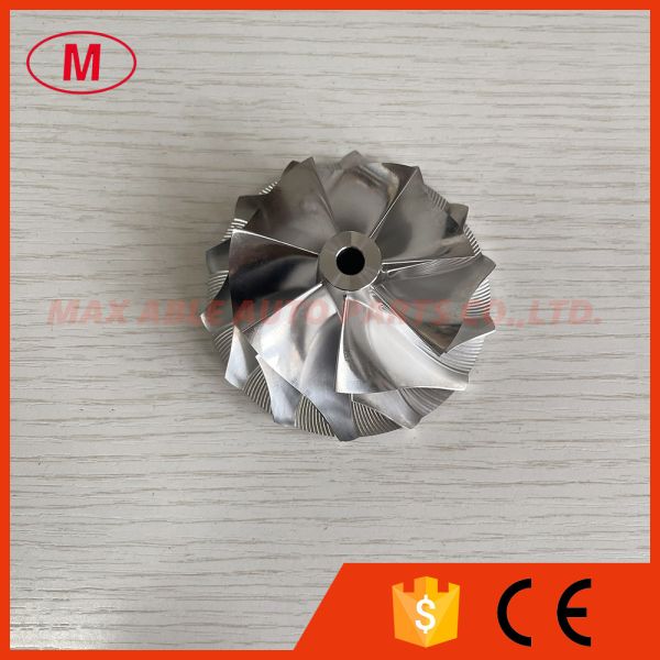 GTX3576 58.26/76.45mm 7+7 blades Turbocharger Milling/aluminum 2618/billet compressor wheel