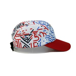 High Quality 5 Panel Caps sublimation pattern camper cap with polyester with