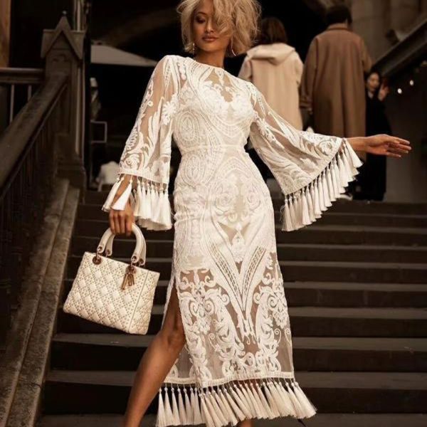 Buy Knitted Yellow Evening Dress for Special Occasions at wholesale prices