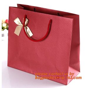 white craft paper rope handle paper shopping bags wholesale, high quality retail