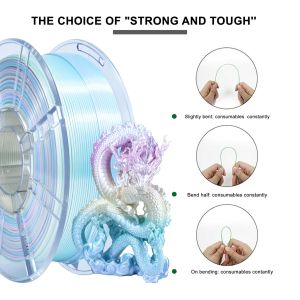 Buy cheap Customizable PLA+ Rainbow Silk Filament Macaron Color 3D Printer Diameter 1.75mm from wholesalers