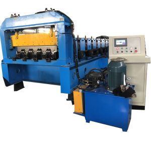 China Metal Hydraulic Decoiler Floor Decking Forming Machine 915mm 1150mm Input Coil Width on sale
